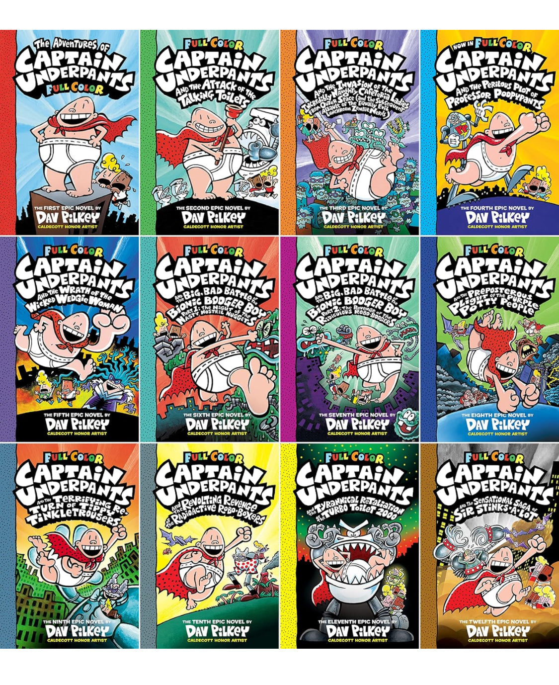 Captain Underpants Books 1-14 Complete FULL COLOR Collection