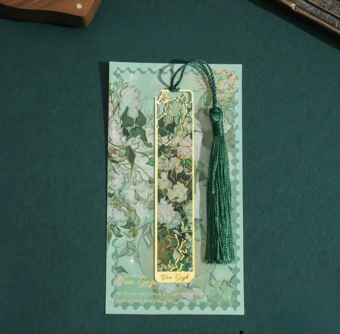 Retro Floral Painting Metal Bookmark Hollow Bronzing Bookmark With Tassel Stationery Gifts For Book Club Reader Birthday Festival Writers Book Lovers Friends Teachers Students