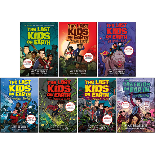 The Last Kids On Earth Series Books 1 - 7 Collection Set By Max Brallier (Last Kids On Earth, Zombie Parade, Nightmare King, Cosmic Beyond, Midnight Blade