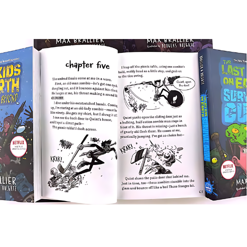 The Last Kids On Earth Series Books 1 - 7 Collection Set By Max Brallier (Last Kids On Earth, Zombie Parade, Nightmare King, Cosmic Beyond, Midnight Blade
