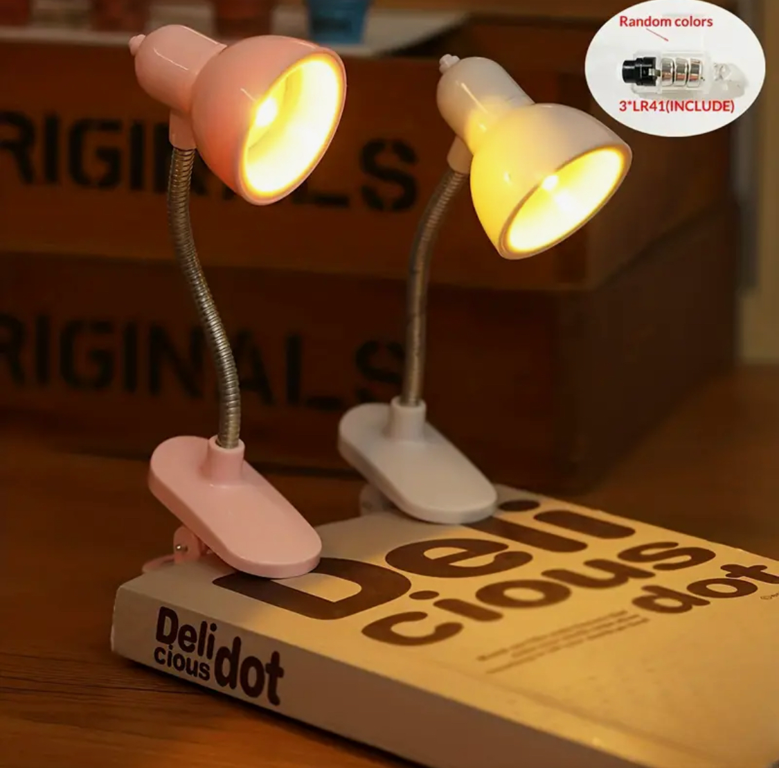 Mini Eye Protection Reading Book Light, Book Lamp With Clip, Bright Warm Mini Desk Clip Lamp Including Battery, Portable Adjustable Arm Night Reading Book Lamps For Home
