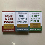 Word Power Made Easy / 30 Days To Better English / Instant Word Power By Norman Lewis Educational Learning English Book