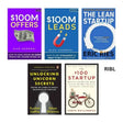 Collection of business books on a white background