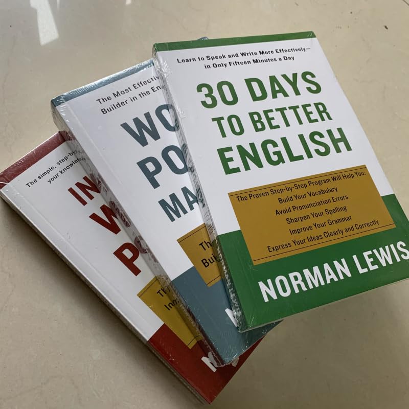 Word Power Made Easy / 30 Days To Better English / Instant Word Power By Norman Lewis Educational Learning English Book