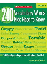 240 Vocabulary Words Kids Need to know 6 books
