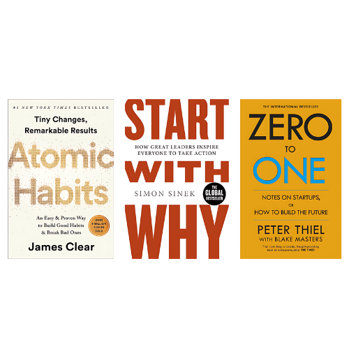 Atomic Habits+ Start With Why+ Zero To One Combo