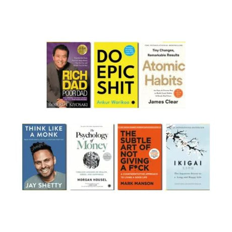 Collection of book covers on a white background