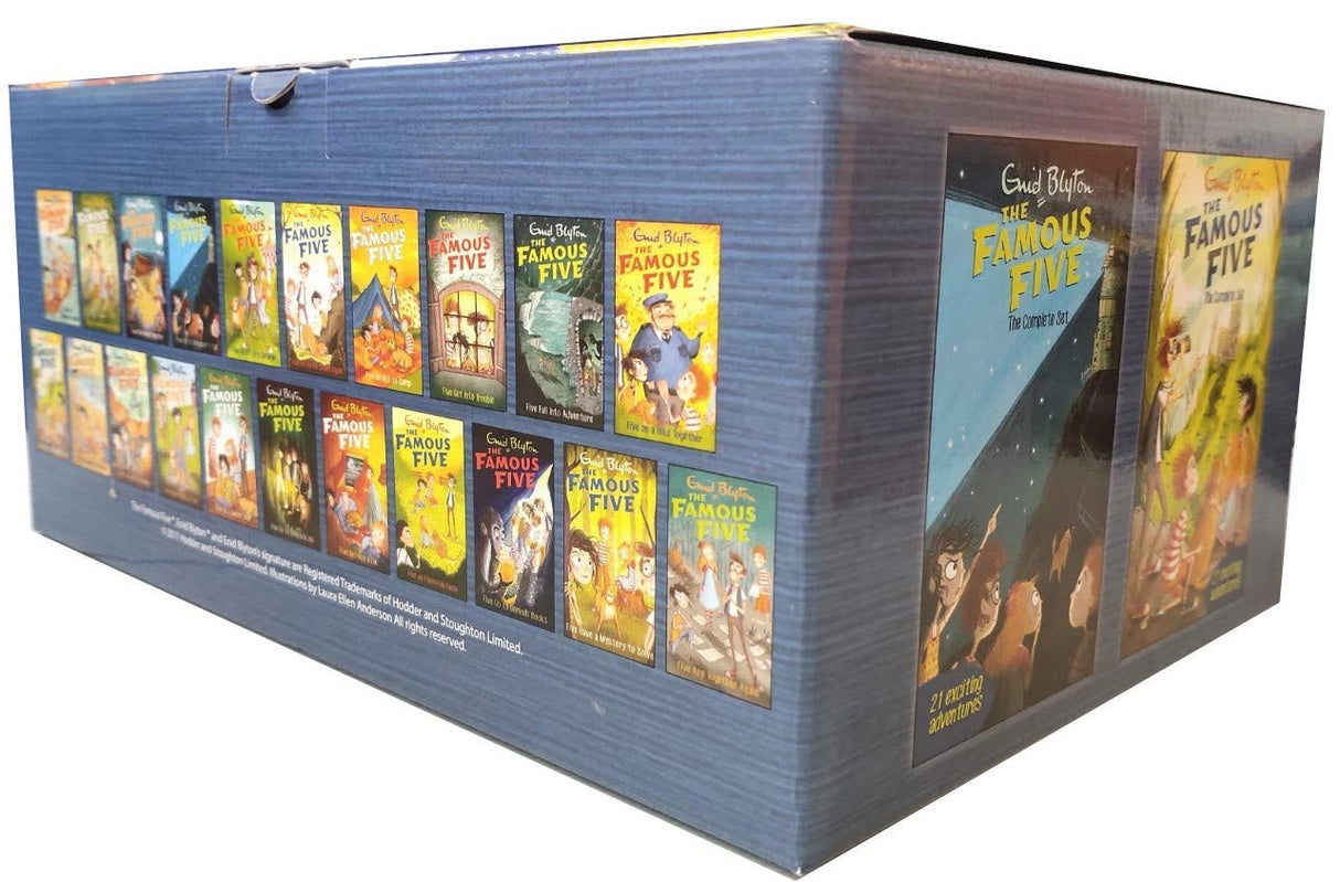 Famous Five Complete Box Set of 21 Titles by Enid Blyton