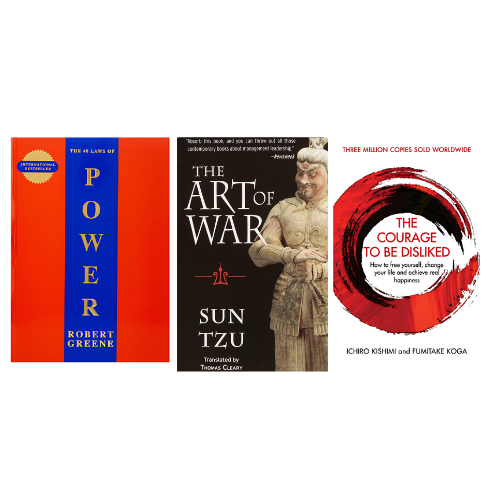 The 48 Laws Of Power + The Art of War + The Courage to be Disliked Combo