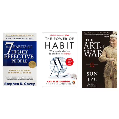 The 7 Habits of Highly Effective People + The Power of Habit + The Art of War Combo
