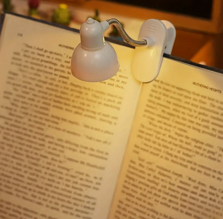 Mini Eye Protection Reading Book Light, Book Lamp With Clip, Bright Warm Mini Desk Clip Lamp Including Battery, Portable Adjustable Arm Night Reading Book Lamps For Home