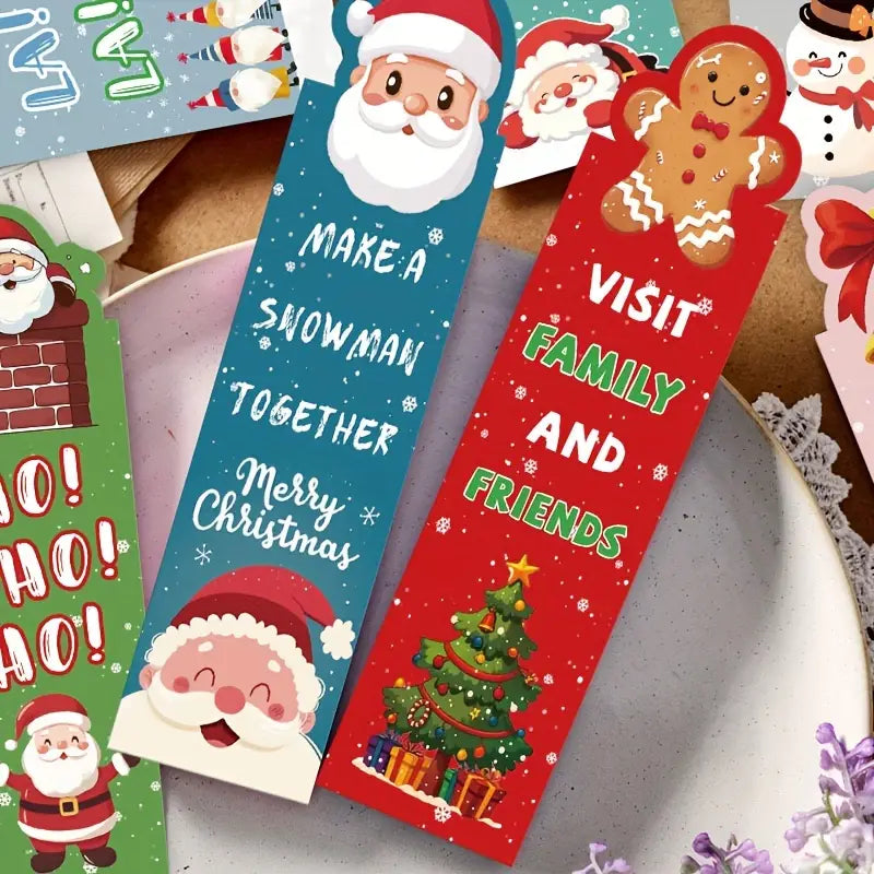 Christmas Themed Cartoon Bookmark (FREE)