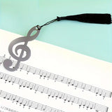 Creative Music Symbol Metal Tassel Bookmark