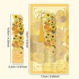 Vibrant Starry Sky Flower Bookmark