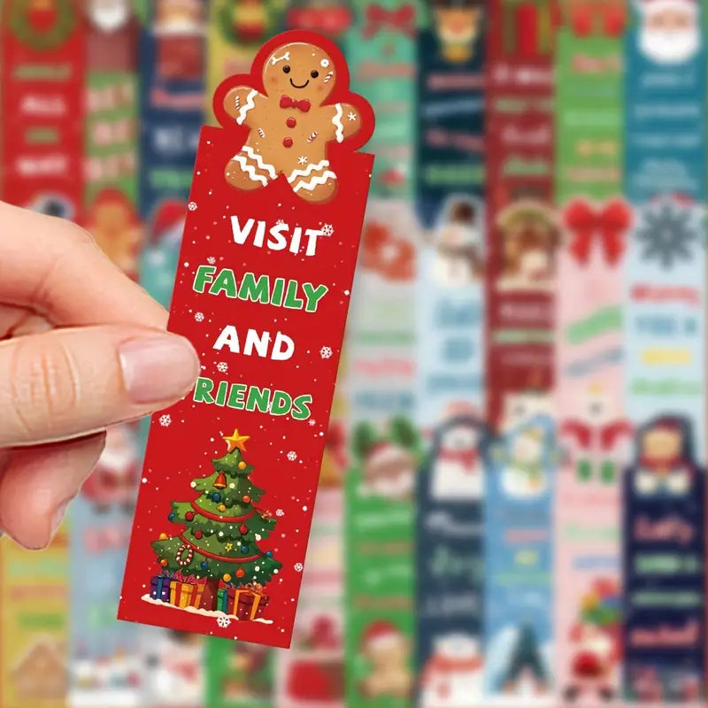 Christmas Themed Cartoon Bookmark (FREE)