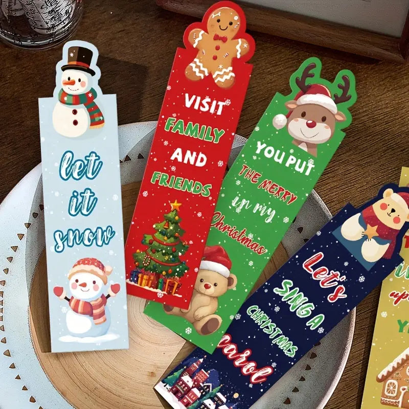 Christmas Themed Cartoon Bookmark (FREE)