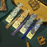 Vibrant Starry Sky Flower Bookmark