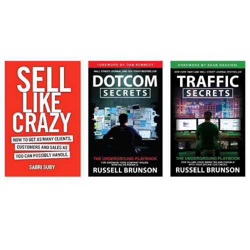 Sell Like Crazy + Dotcom Secrets + Traffic Secrets Combo